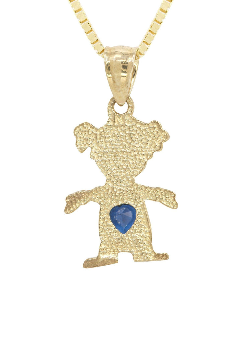 10K Yellow Gold Fancy Link  Children Necklace | Appx. 5.8 Grams