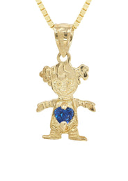 10K Yellow Gold Fancy Link  Children Necklace | Appx. 5.8 Grams