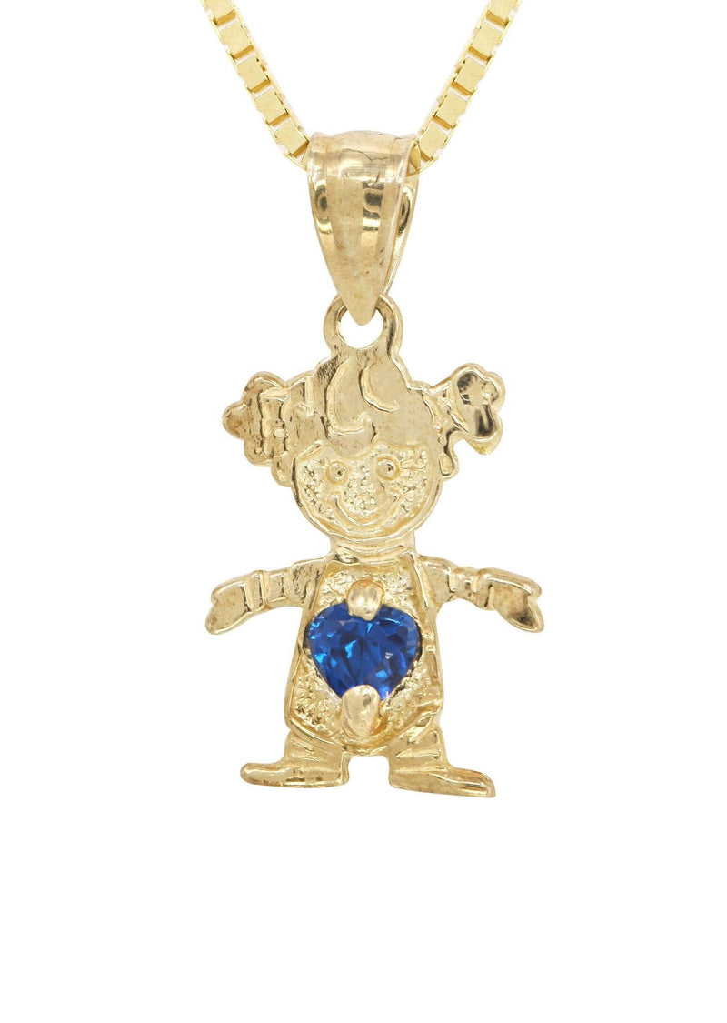 10K Yellow Gold Fancy Link  Children Necklace | Appx. 5.8 Grams