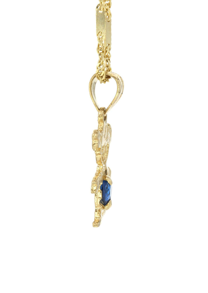 10K Yellow Gold Fancy Link  Children Necklace | Appx. 5.8 Grams