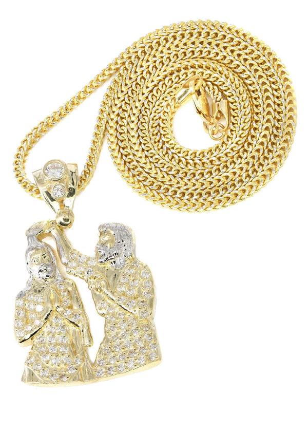 10K Yellow Gold Jesus Piece Chain | Appx. 15.3 Grams