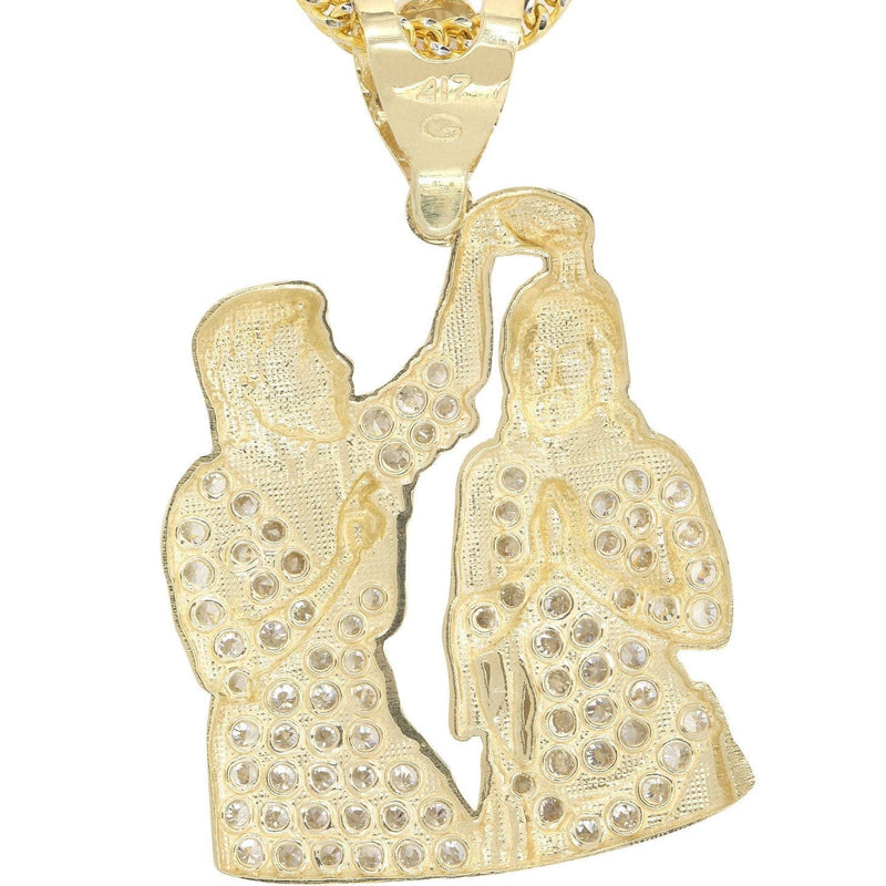 10K Yellow Gold Jesus Piece Chain | Appx. 15.3 Grams