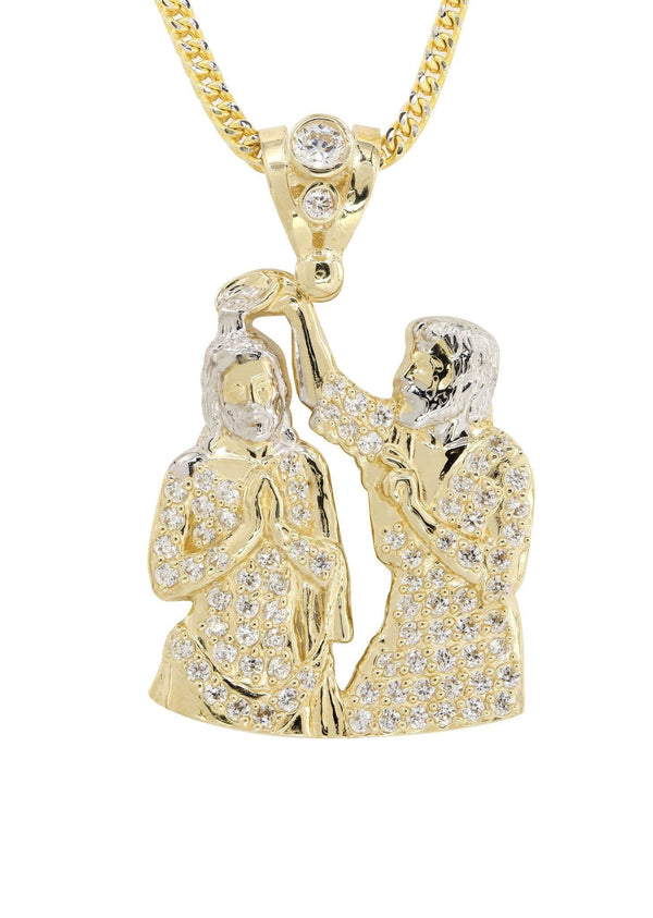 10K Yellow Gold Jesus Piece Chain | Appx. 15.3 Grams
