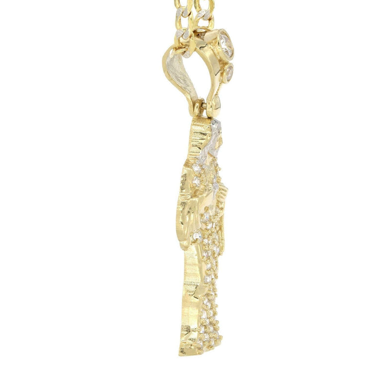 10K Yellow Gold Pave Jesus Piece | Appx. 9.8 Grams