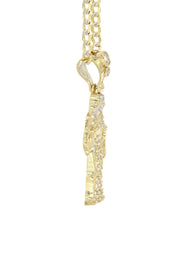 10K Yellow Gold Pave Jesus Piece | Appx. 9.8 Grams