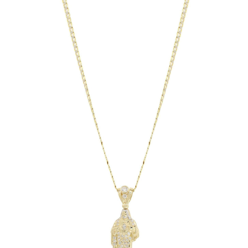 10K Yellow Gold Pave Jesus Piece | Appx. 9.8 Grams