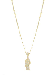 10K Yellow Gold Pave Jesus Piece | Appx. 9.8 Grams