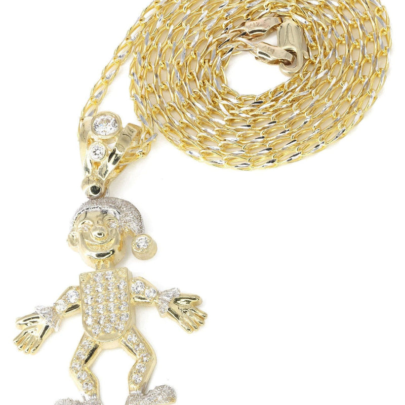 10K Yellow Gold Fancy Link  Children Necklace | Appx. 12.8 Grams