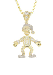 10K Yellow Gold Fancy Link  Children Necklace | Appx. 12.8 Grams