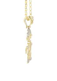 10K Yellow Gold Fancy Link  Children Necklace | Appx. 12.8 Grams