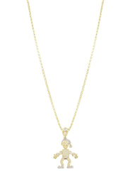 10K Yellow Gold Fancy Link  Children Necklace | Appx. 12.8 Grams