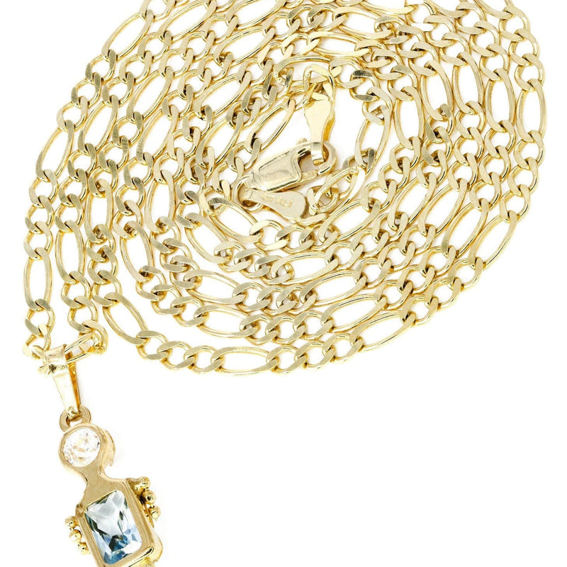 10K Yellow Gold Figaro  Children Necklace | Appx. 5.8 Grams