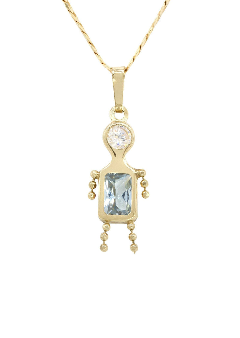10K Yellow Gold Figaro  Children Necklace | Appx. 5.8 Grams
