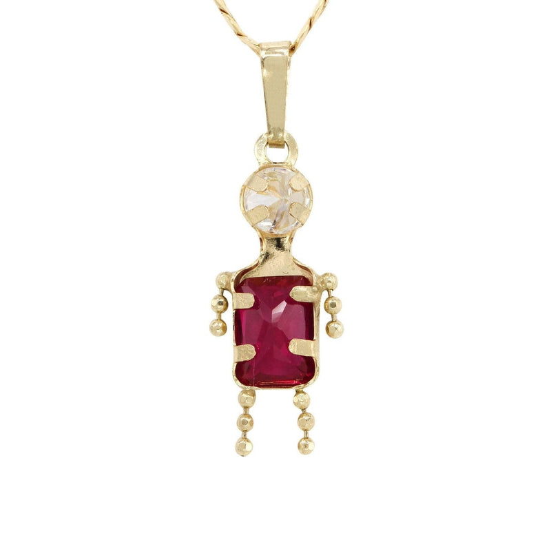 10K Yellow Gold Necklace & Cz Children Necklace | Appx. 5.8 Grams