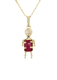 10K Yellow Gold Necklace & Cz Children Necklace | Appx. 5.8 Grams