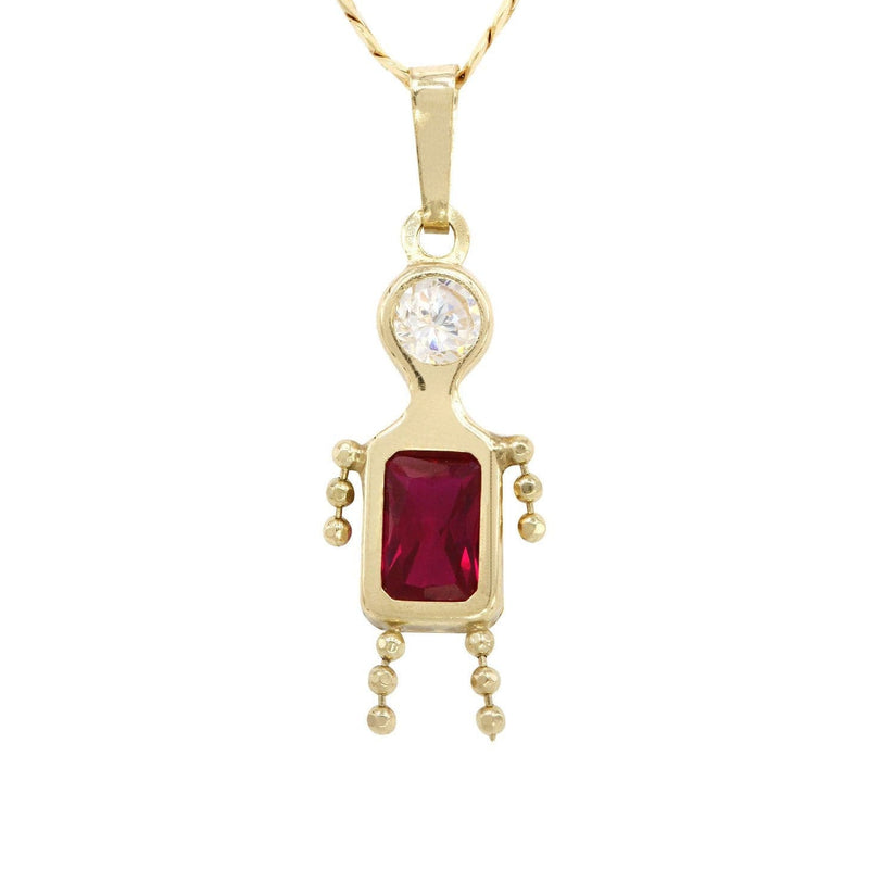10K Yellow Gold Necklace & Cz Children Necklace | Appx. 5.8 Grams