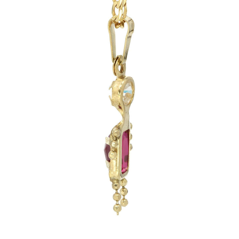 10K Yellow Gold Necklace & Cz Children Necklace | Appx. 5.8 Grams