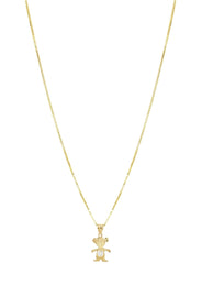 10K Yellow Gold Box  Children Necklace | Appx. 7.8 Grams