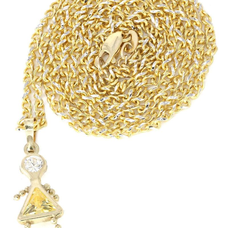 10K Yellow Gold Fancy Link  Children Necklace | Appx. 7.8 Grams