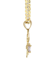 10K Yellow Gold Pave Children Necklace | Appx. 7.4 Grams