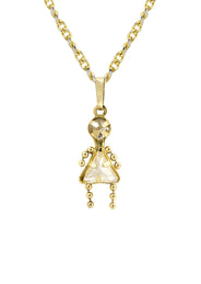 10K Yellow Gold Fancy Link  Children Necklace | Appx. 5.3 Grams