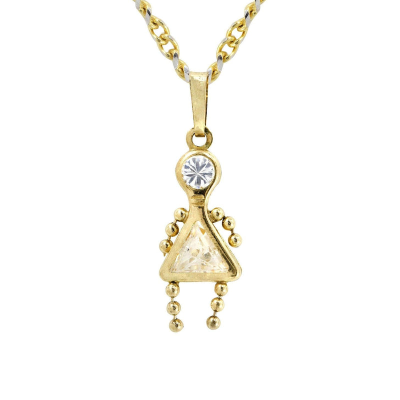 10K Yellow Gold Fancy Link  Children Necklace | Appx. 5.3 Grams