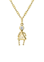 10K Yellow Gold Fancy Link  Children Necklace | Appx. 5.3 Grams