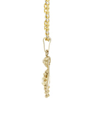 10K Yellow Gold Fancy Link  Children Necklace | Appx. 5.3 Grams