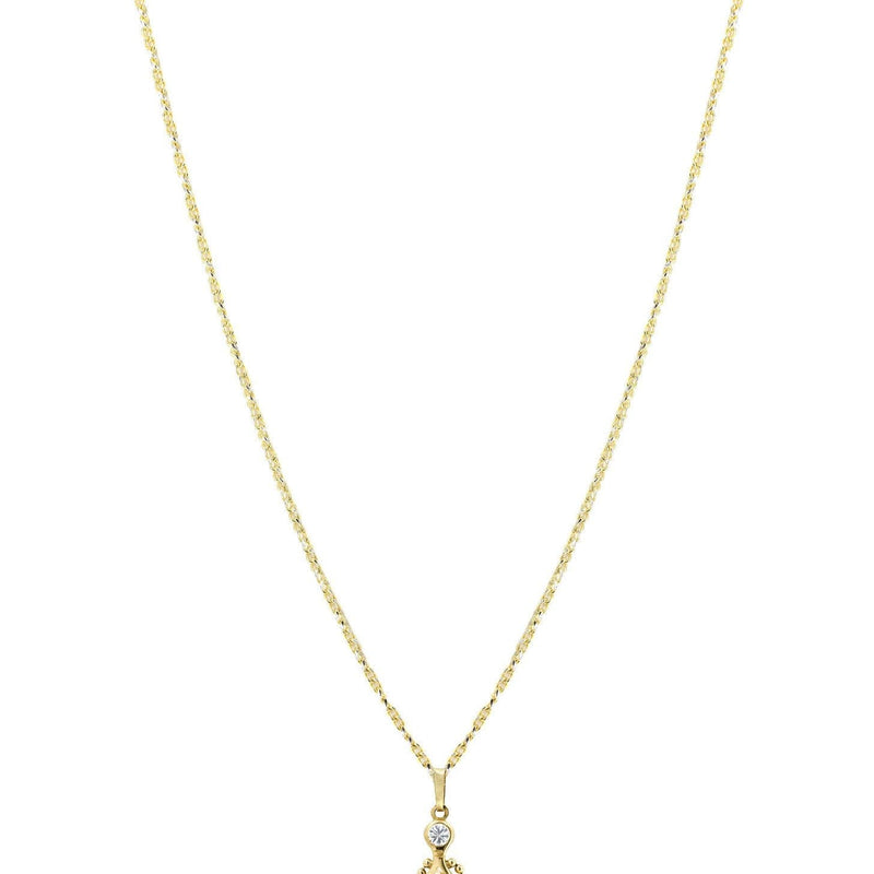 10K Yellow Gold Fancy Link  Children Necklace | Appx. 5.3 Grams
