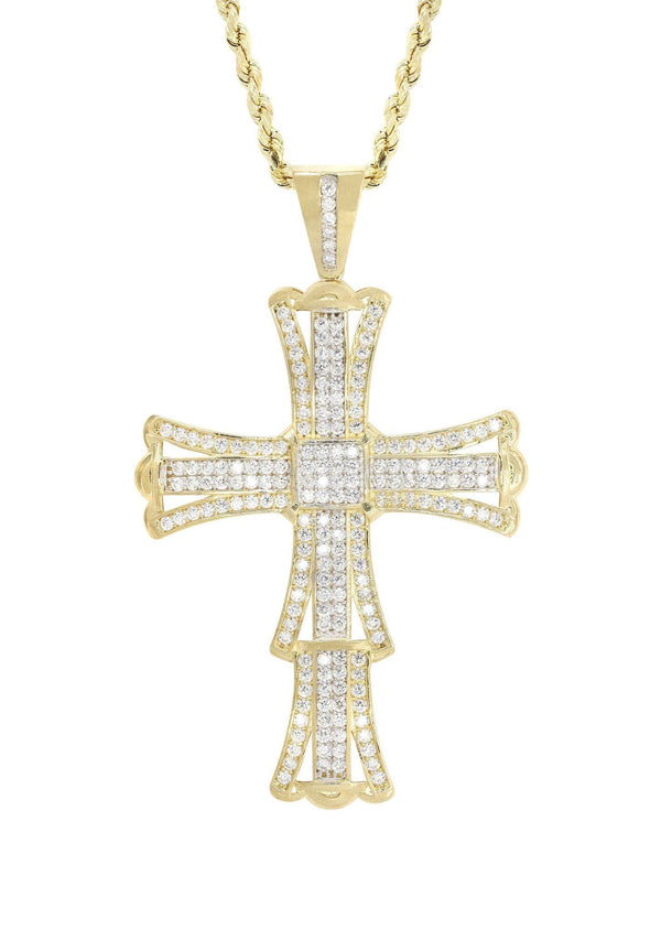 10K Yellow Gold Cross Necklace | Appx. 19 Grams