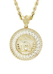 10K Yellow Gold Medusa Style Necklace | Appx. 15.7 Grams