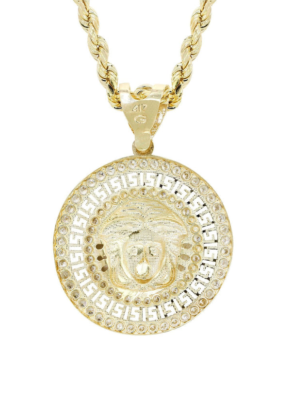 10K Yellow Gold Medusa Style Necklace | Appx. 15.7 Grams