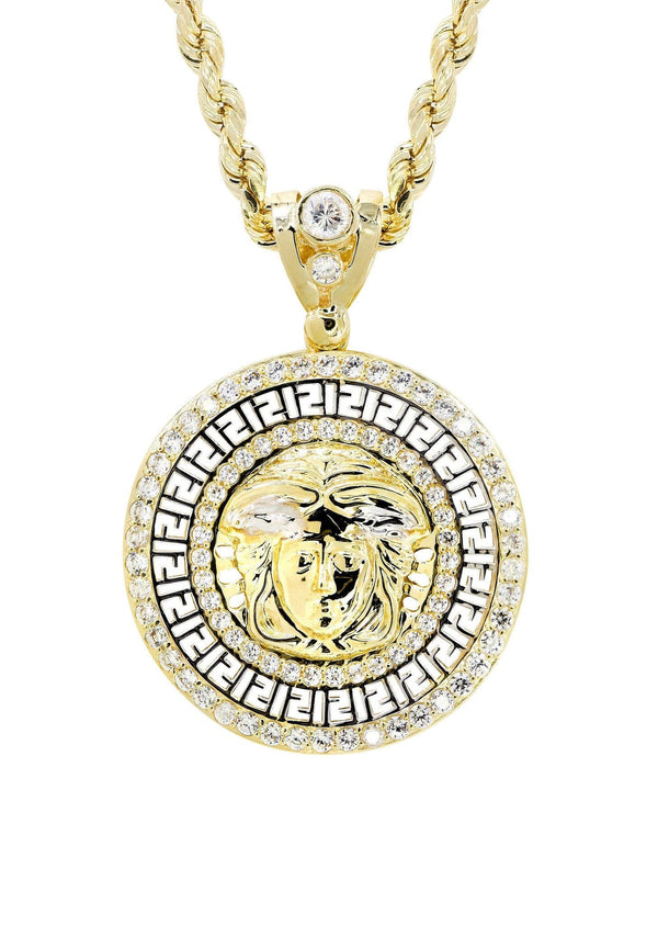 10K Yellow Gold Medusa Style Necklace | Appx. 15.7 Grams