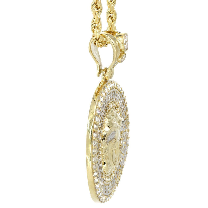 10K Yellow Gold Medusa Style Necklace | Appx. 15.7 Grams