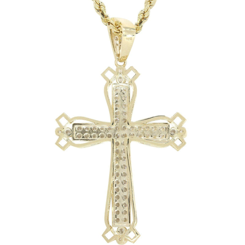 10K Yellow Gold Cross Necklace | Appx. 14.3 Grams