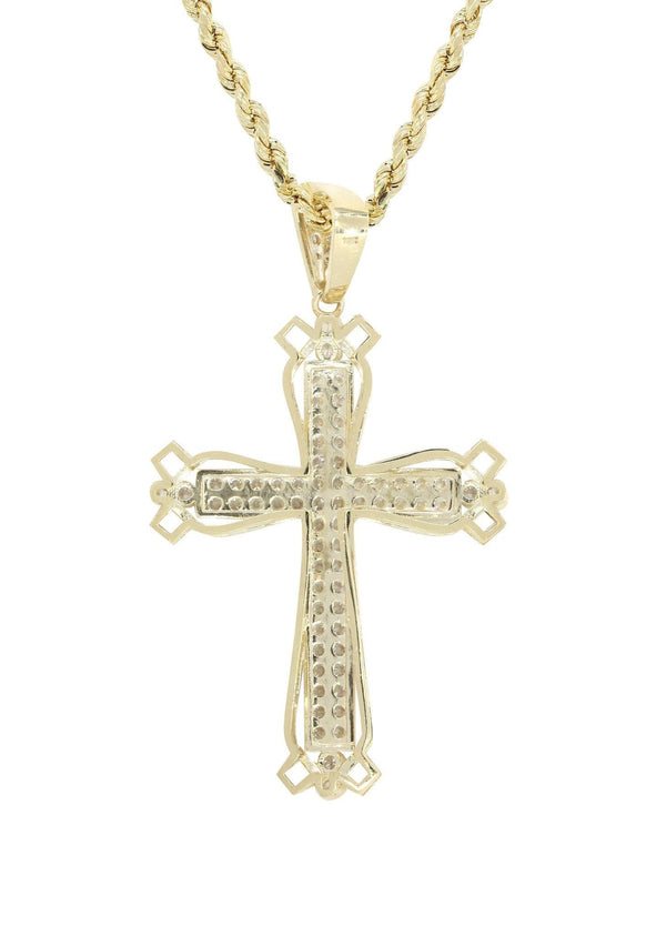 10K Yellow Gold Cross Necklace | Appx. 14.3 Grams