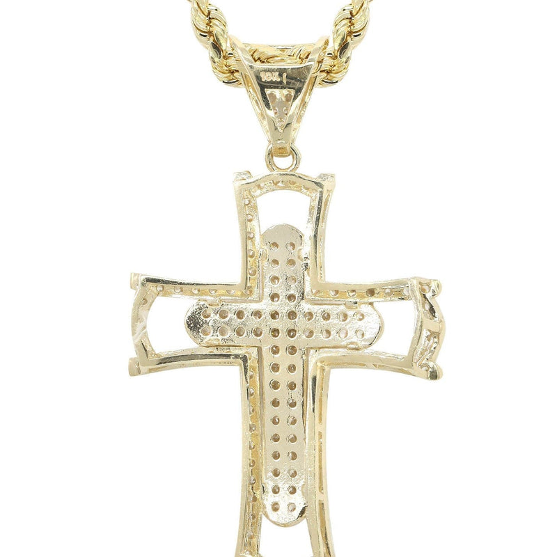 10K Yellow Gold Cross / Crucifix Necklace | Appx. 11.2 Grams