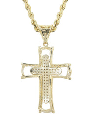 10K Yellow Gold Cross / Crucifix Necklace | Appx. 11.2 Grams