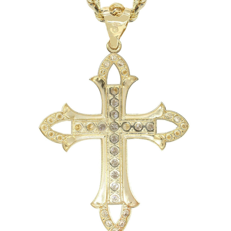 10K Yellow Gold Cross Necklace | Appx. 17.6 Grams
