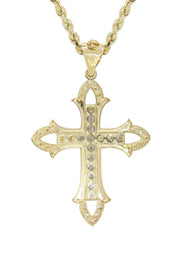 10K Yellow Gold Cross Necklace | Appx. 17.6 Grams