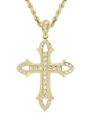 10K Yellow Gold Cross Necklace | Appx. 17.6 Grams