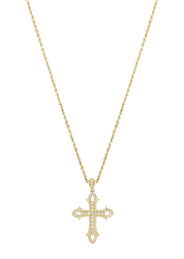 10K Yellow Gold Cross Necklace | Appx. 17.6 Grams