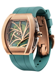 Frost NYC Womens Watch - Automatic Skeleton Rose Gold | WFRST-01-L-R Turquoise Band | Pre - Sale