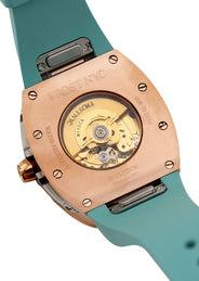 Frost NYC Womens Watch - Automatic Skeleton Rose Gold | WFRST-01-L-R Turquoise Band | Pre - Sale
