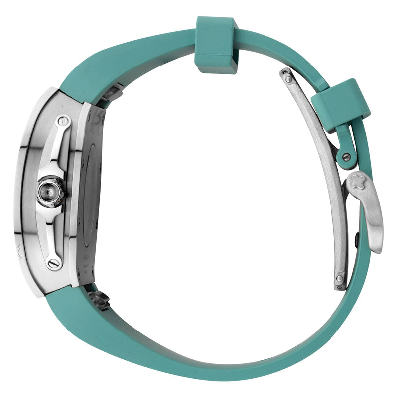 Frost NYC Evolution Women's Watch - Automatic Skeleton Steel Caged Heart | WFRST-01-H-S Turquoise Band | Pre - Sale