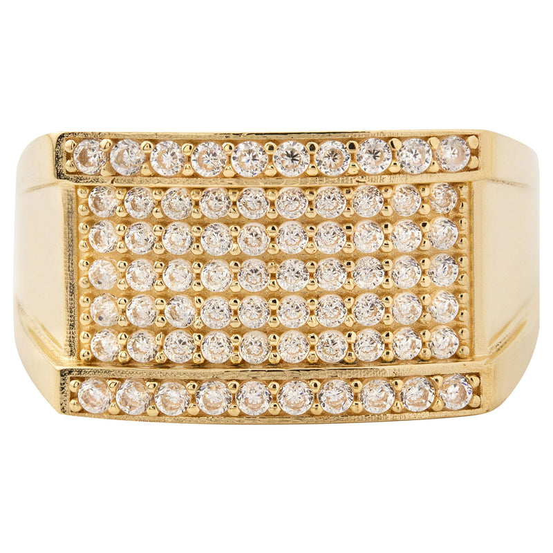 10K Gold Cz Pinky Ring For Men | 5 Grams