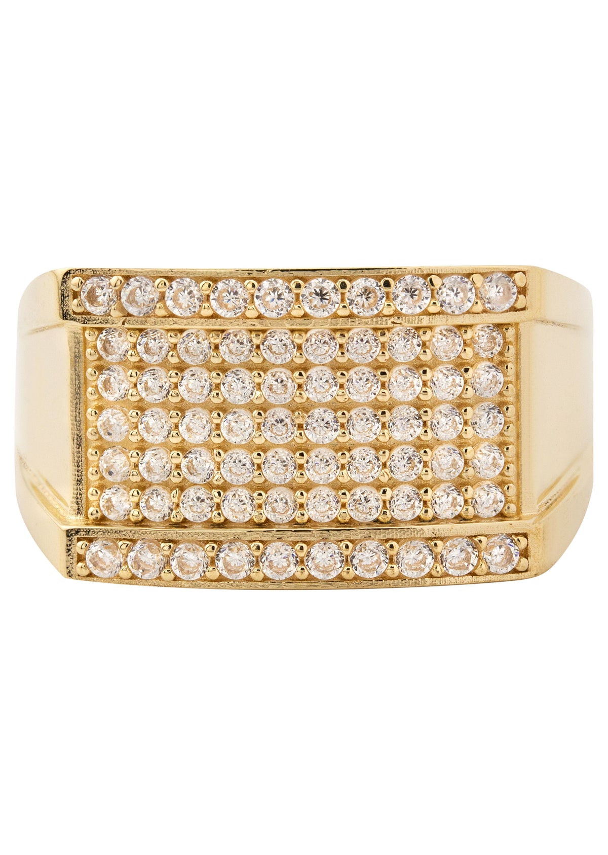 10K Gold Cz Pinky Ring For Men | 5 Grams