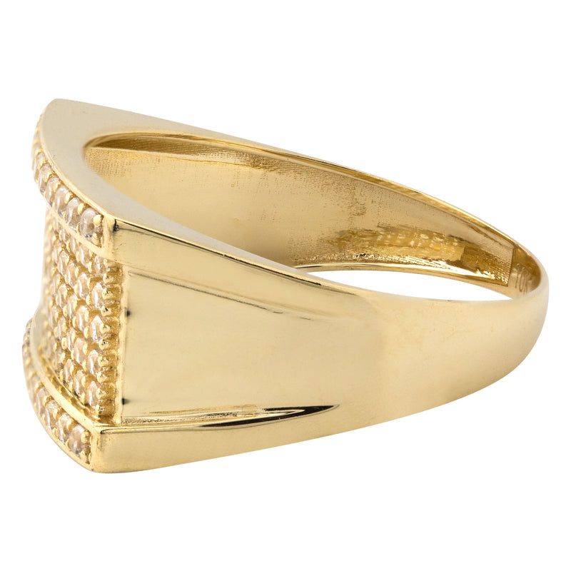 10K Gold Cz Pinky Ring For Men | 5 Grams