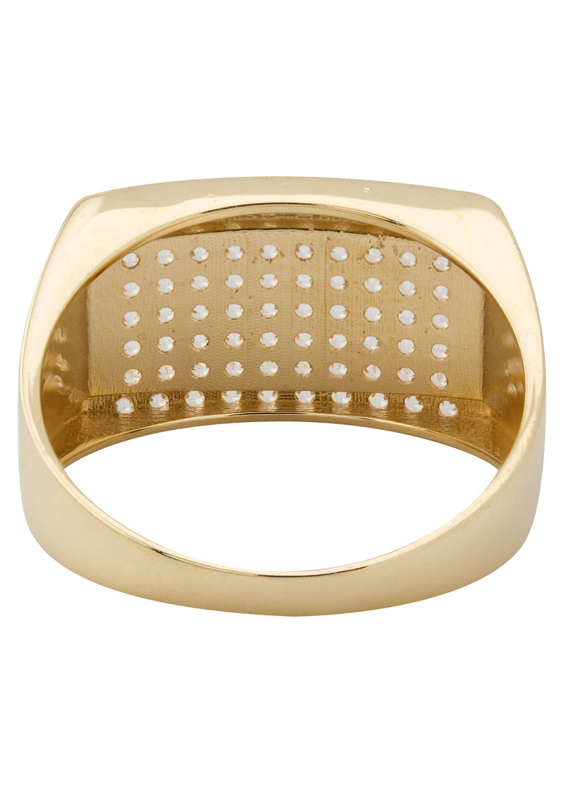 10K Gold Cz Pinky Ring For Men | 5 Grams