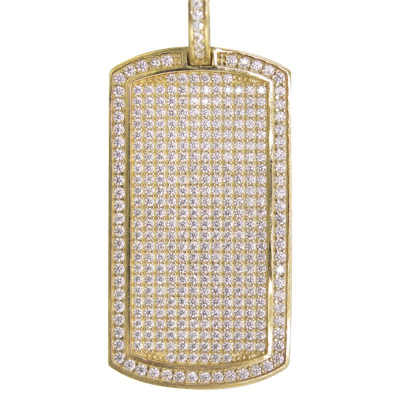 10K Gold  Dog Tag Pendant | Customizable Size